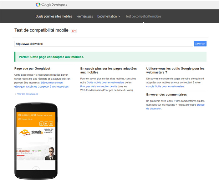 Compatibilite mobile